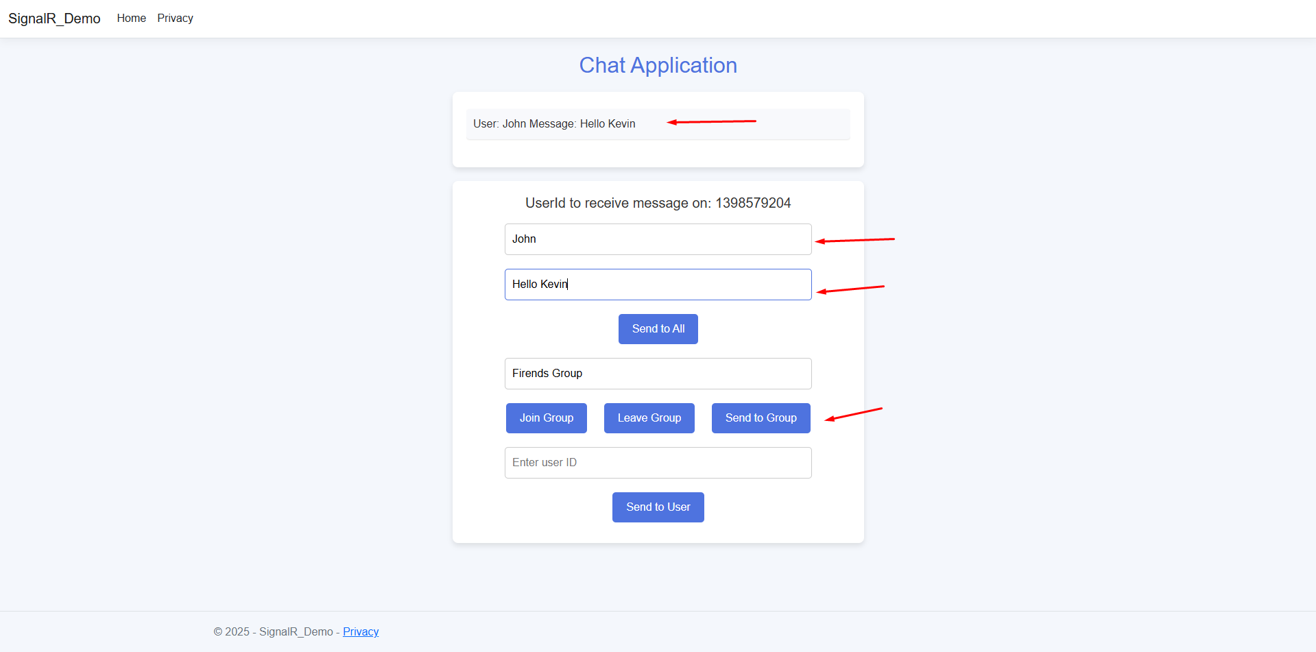 Sending a Message to a Group Sending a Message to a Group